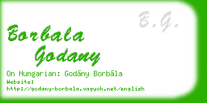 borbala godany business card